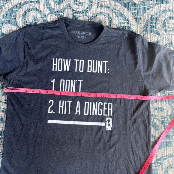 BSBL Lifestyle‎ 101 "How to Bunt" Graphic Men's T-Shirt Black - Size L - Picture 7 of 8